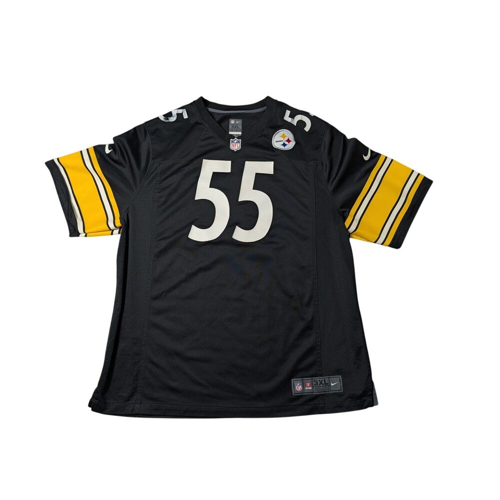 Nike Devin Bush Pittsburgh Steelers Jersey Mens 3XL Black Home NFL Football #55